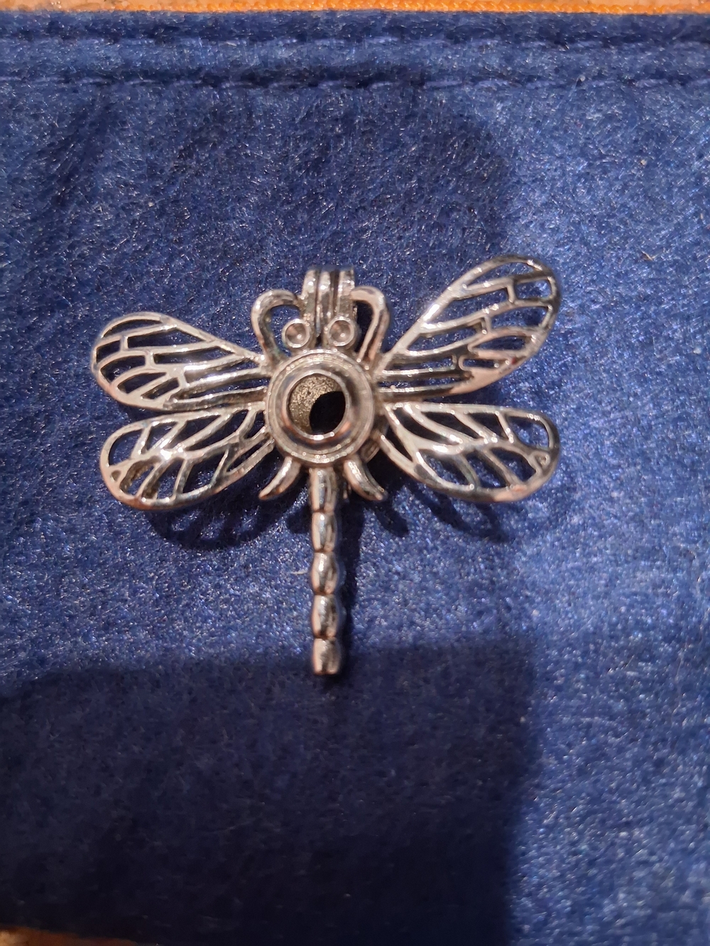Silver Dragonfly Pendant Charm - Women Jewelry (Pearl Or Stone Cage)